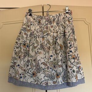 Whimsical multi colored paisley cotton skirt. Never worn